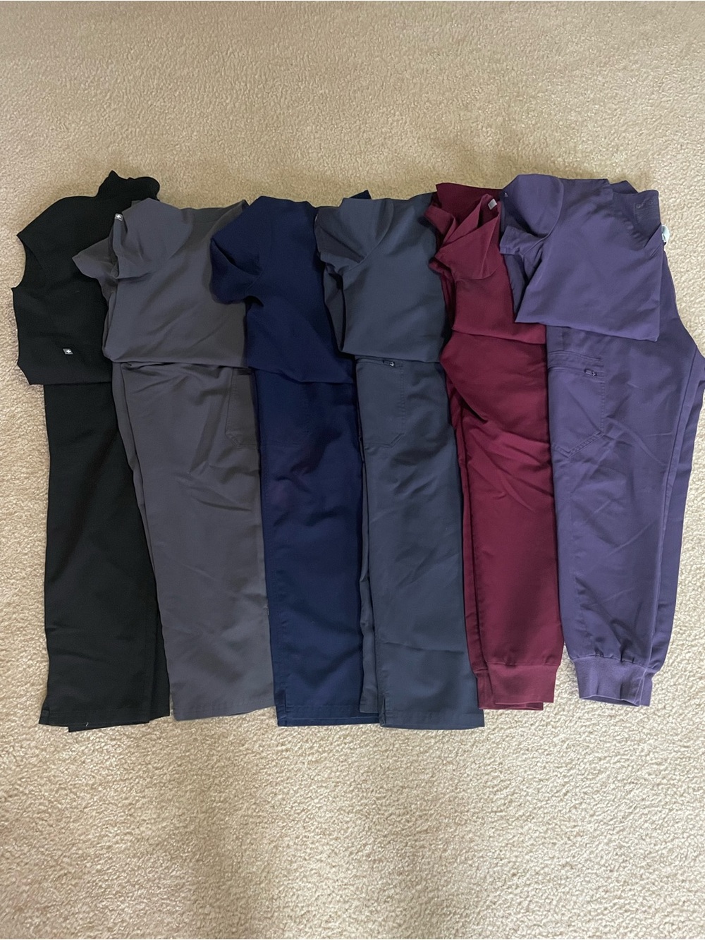 Figs Women’s Scrub Pants and Tops in various colors